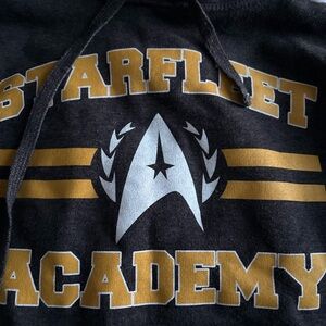 Star Trek Hoodie with Gold and White Print